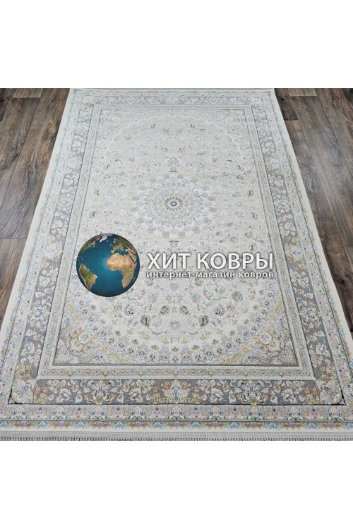 Иранский ковер Kashan lux 414 Крем-бежевый